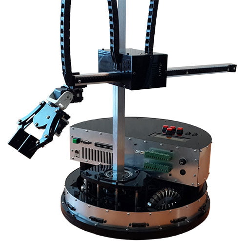 Mobile robot platform with cylindrical arm